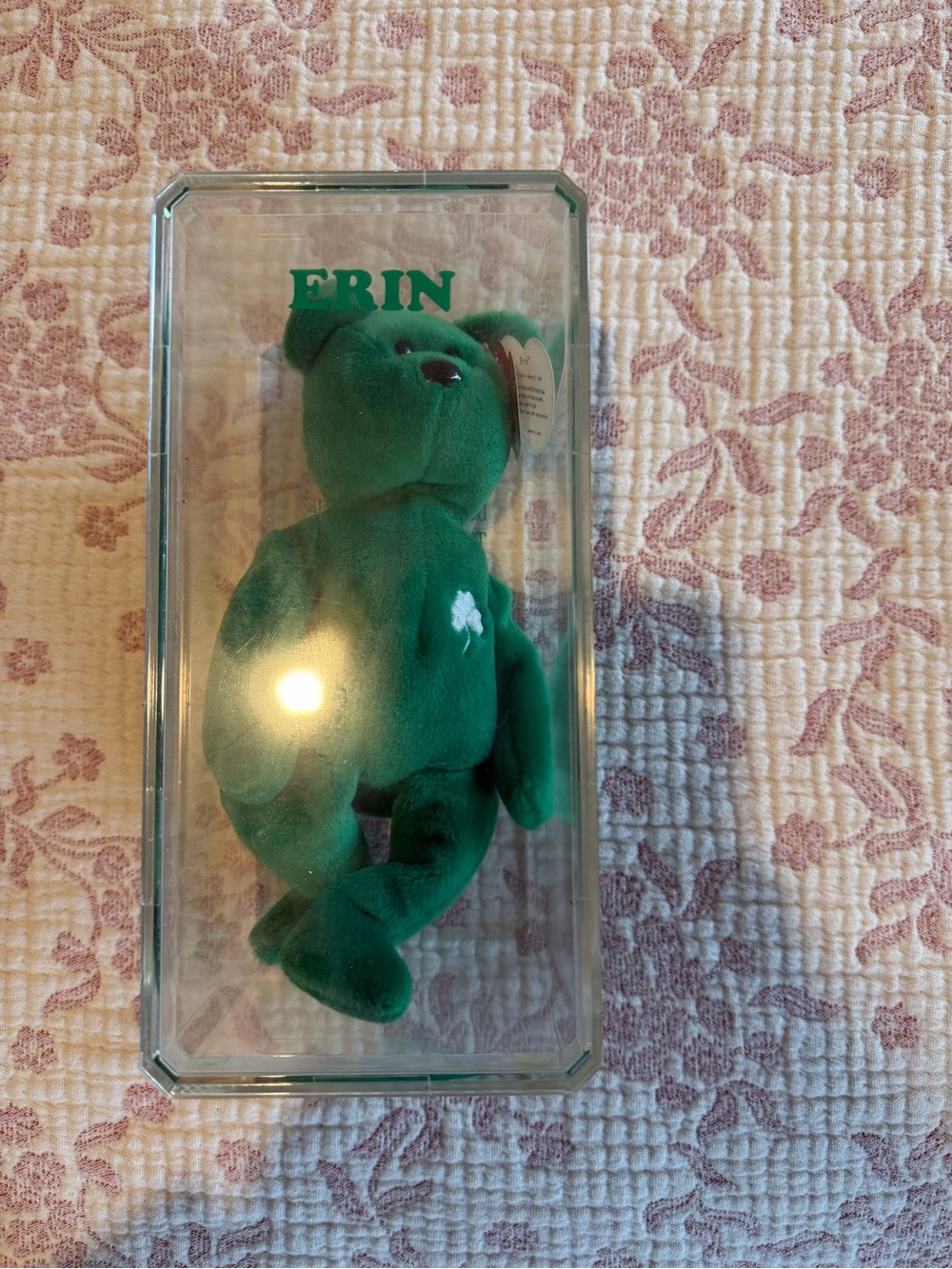 Beanie Baby Erin with Rare Case